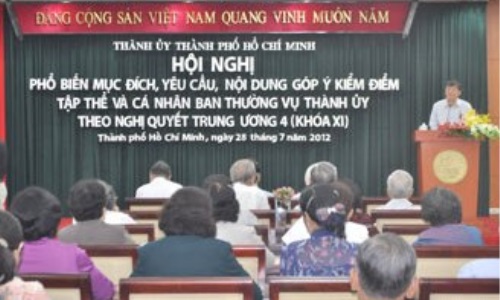 Góp ý kiểm điểm tập thể, cá nhân Ban Thường vụ Thành ủy TP. Hồ Chí Minh theo Nghị quyết Trung ương 4 (khóa XI)